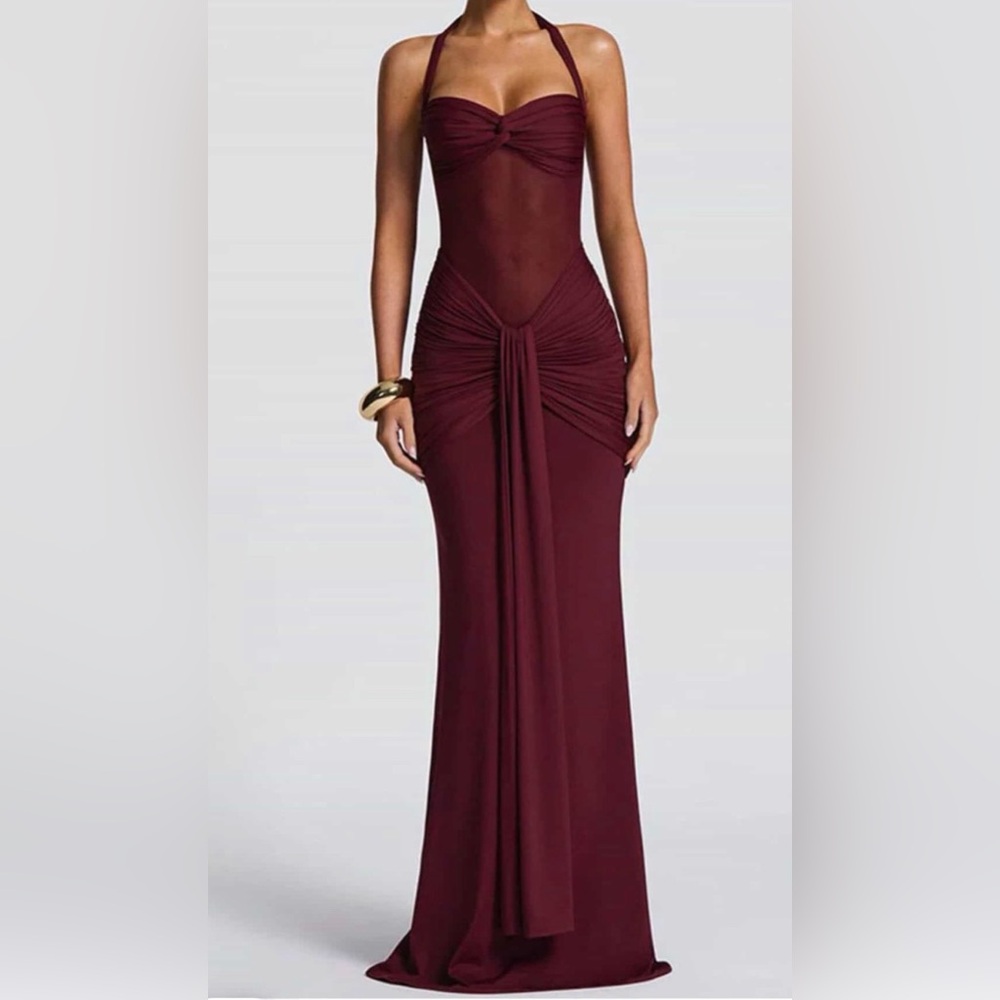 Chic Burgundy Maxi Dress
